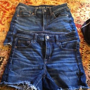 American Eagle 2 pack jeans shorts
